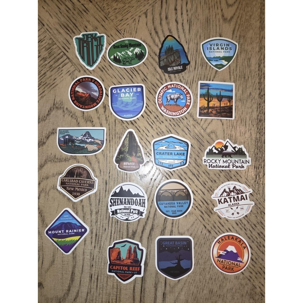 100 Pieces National Park Stickers Waterproof Vinyl Travel Decals, Outdoor New - Picture 3 of 8